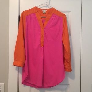 Pink and orange blouse